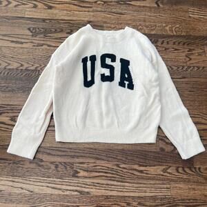 Cream black soft comfortable USA Thread & Supply sweater